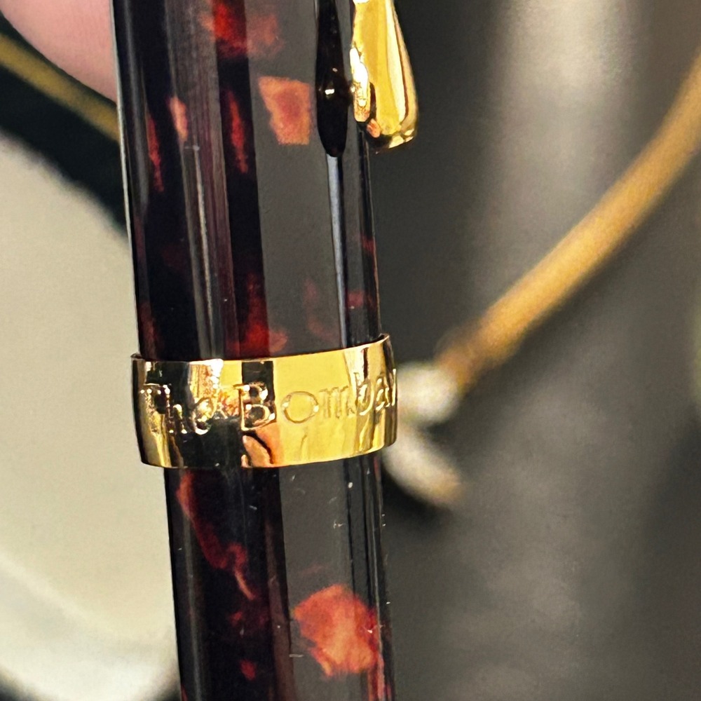 Vintage 1998 The Bombay Company Tortoiseshell Mechanical Pencil with Case Gold - Picture 3 of 10